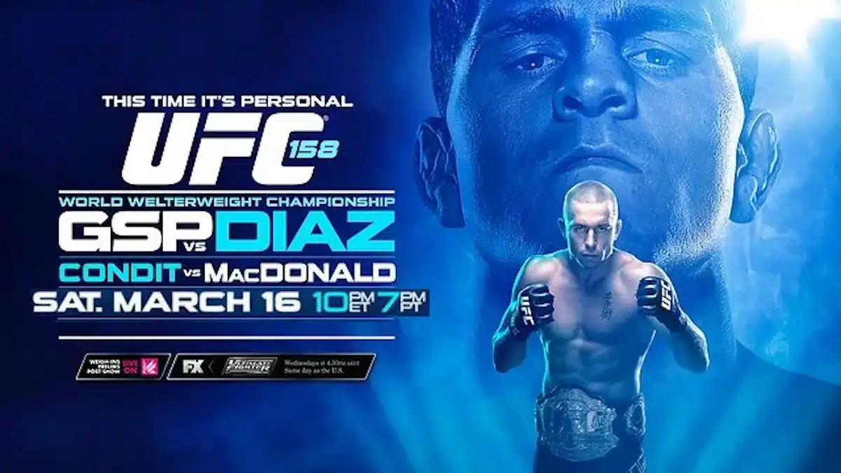 Poster from UFC 158 in Montreal