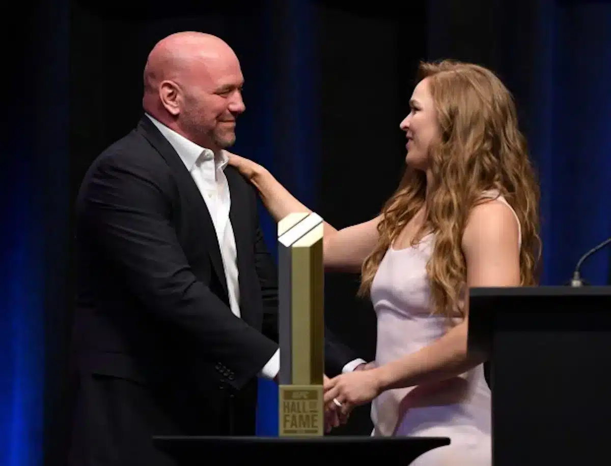 Dana White welcomes Ronda Rousey into the UFC Hall of Fame