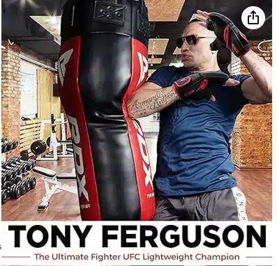 Tony Ferguson wearing the RDX MMA Gloves for Martial Arts Training (Cowhide Leather)