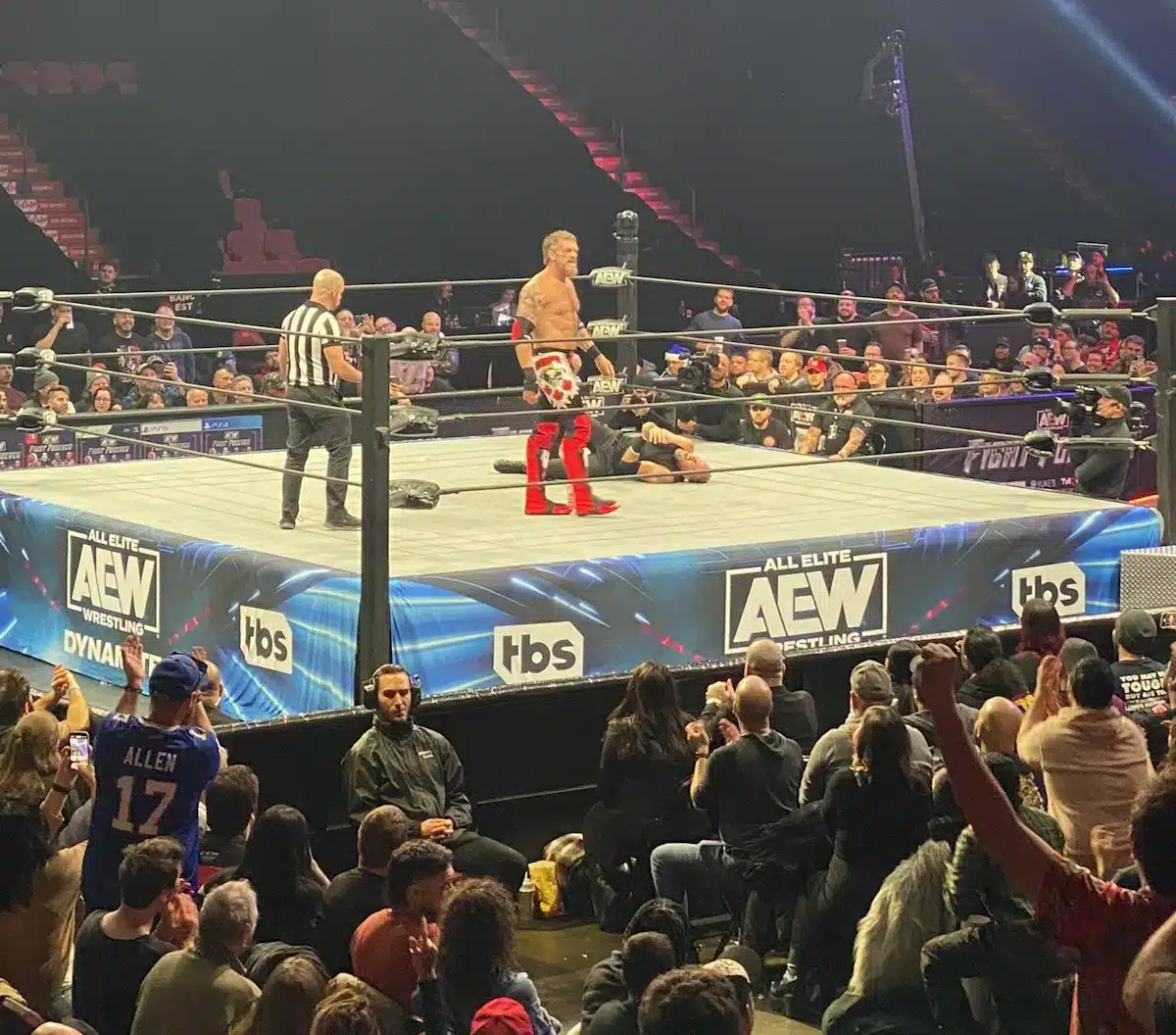 Rated R Superstar vs Christian at our first AEW live experience