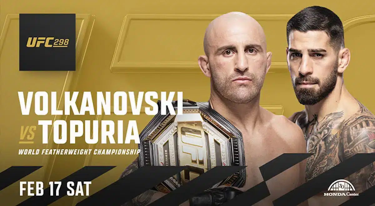 UFC 298 Poster Features Ilia Topuria and Alex Volkanovski