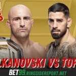 UFC 298 Preview and Predictions thumbnail with Volkanovski on the left and Topuria on the right
