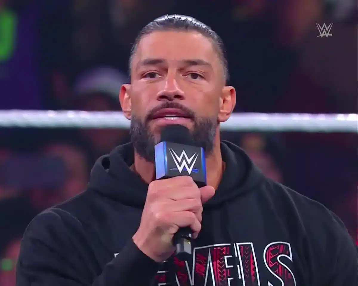 Roman Reigns Addresses The Salt Lake City Crowd From The Ring During Smackdown Of Feb 16 2024
