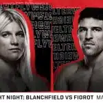 The four main and co-main event fighters seen in this posting from the UFC for UFC Atlantic City: Blanchfield vs. Fiorot