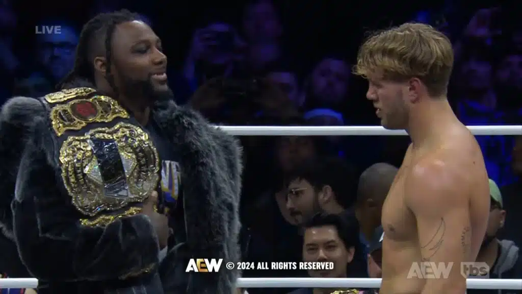 Will Osprey Will Face Swerve Strickland At Aew Forbidden Door They Are Both Seen Here In The Ring