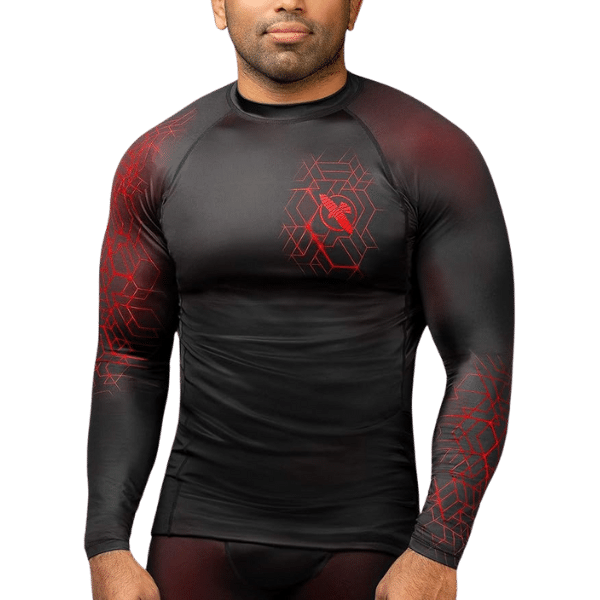 Best MMA Rash Guards for Ultimate Comfort and Protection 4 Hayabusa Geo Long Sleeve Jiu Jitsu Rashguard 1