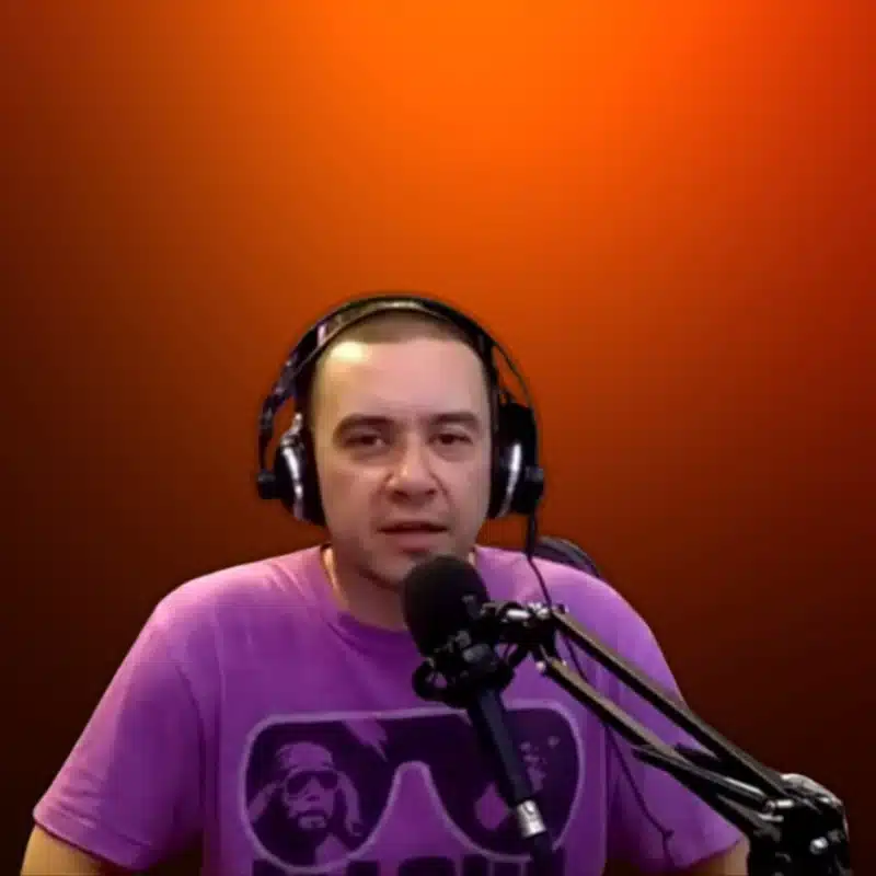Dave Simon On An Orange Background