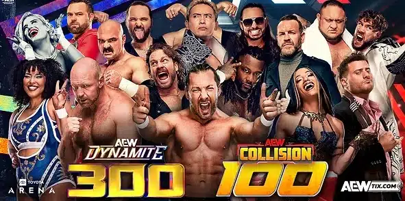 Night of Champions 2025 Predictions, CM Punk Criticism, and WWE's Saudi Problems 3 Poster For Aew Dynamite'S 300Th Episode