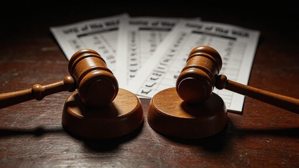 A Gavel On A Table Indicating A Split Decision