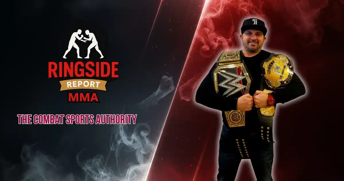 Aj D'Alesio With The Ringside Report Mma Logo