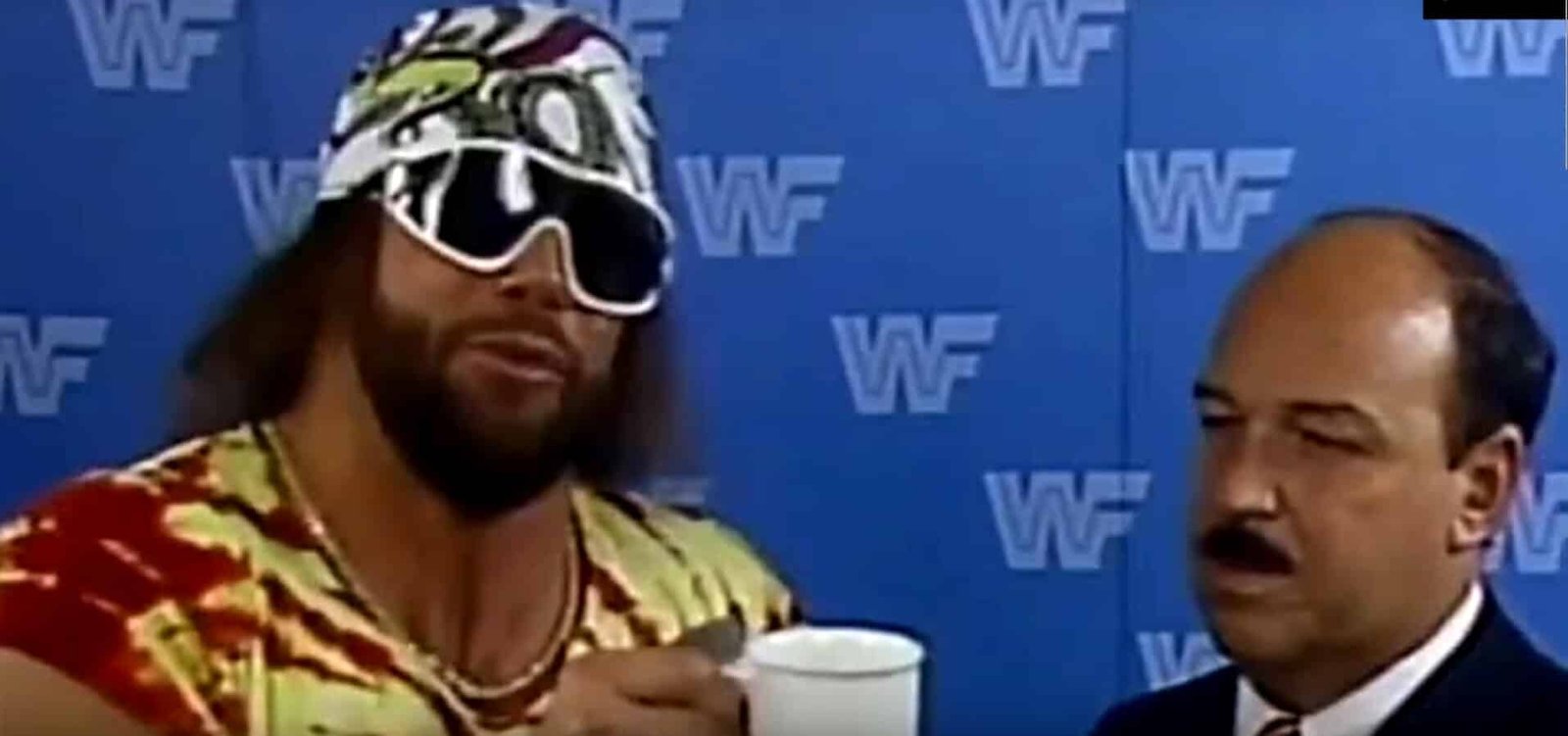 Macho Man Randy Savage Delivrering A Promo To Mean Gene Okerlund