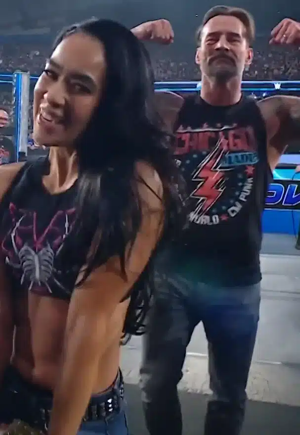 AJ Lee's Return Sparks WWE vs. AEW Ratings War, All Out vs. Wrestlepalooza! 1 Aj Lee Joins Her Husband Cm Punk Upon Her Return To The Wwe At Smackdown In Chicago