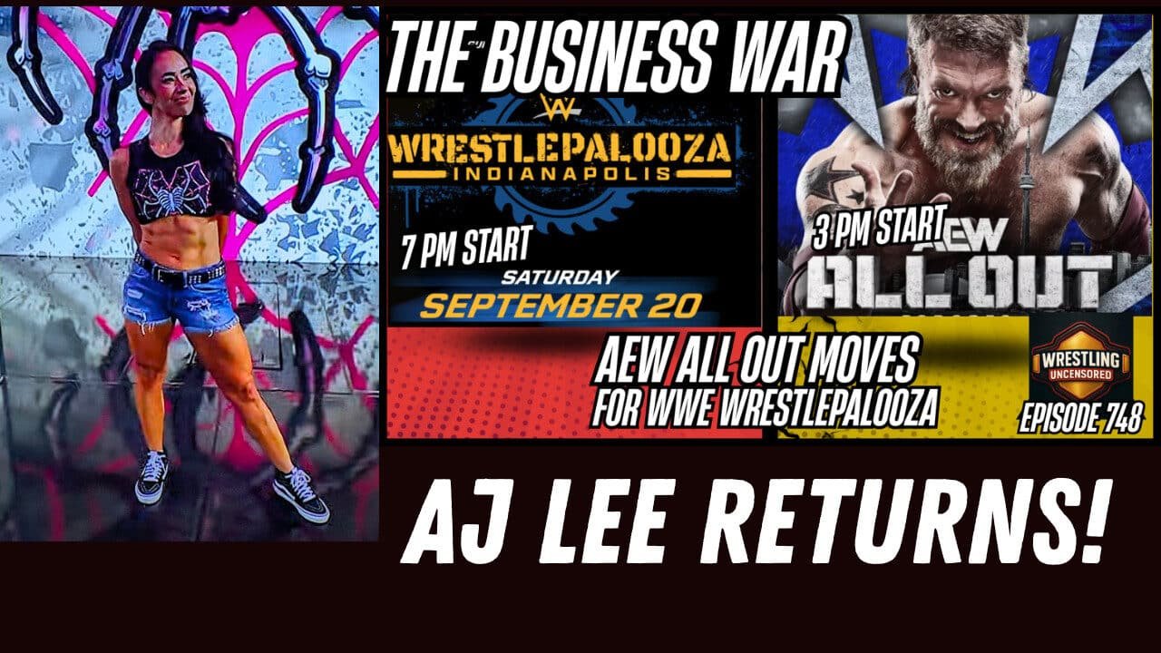 AJ Lee Returns Thumbnail Wrestling event promotional poster.