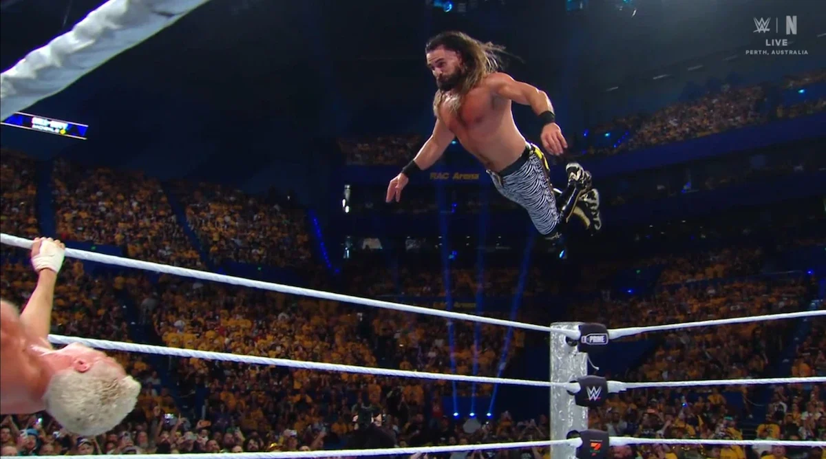 Seth Rollins In The Ring At Wwe Crown Jewel 2025