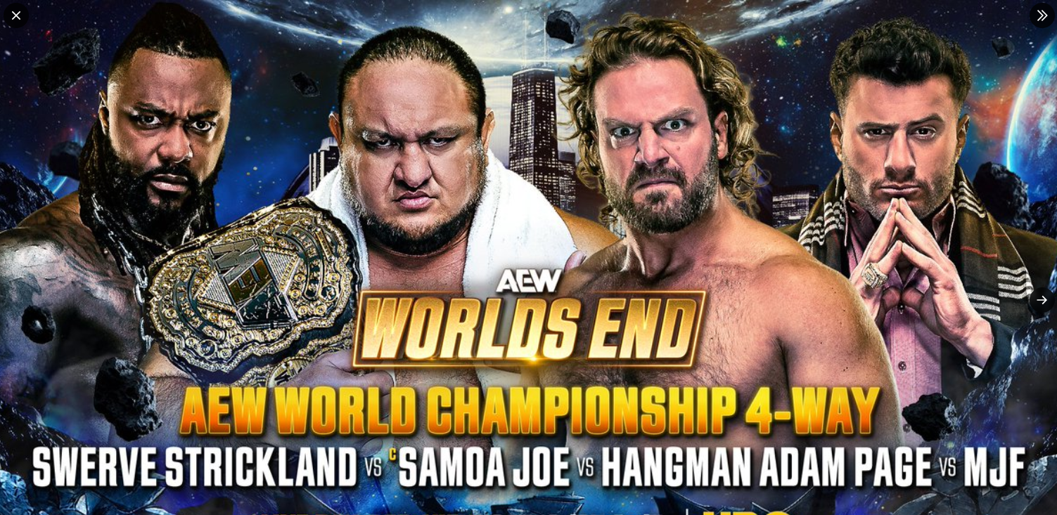 Aew World'S End 2025 4-Way Poster