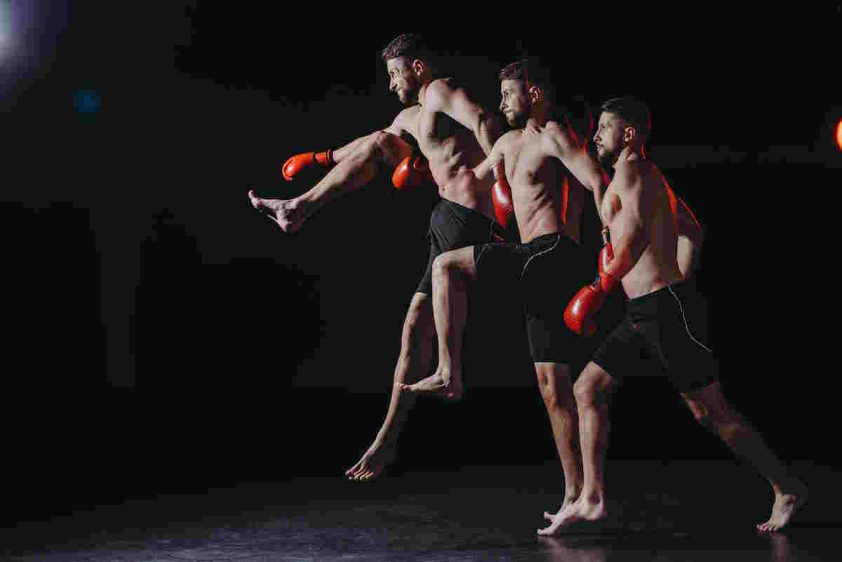 Boxing Footwork Boxers Demonstrating Dynamic Footwork Techniques.