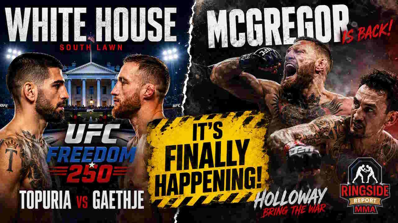 UFC 329 event featuring McGregor and Max Holloway