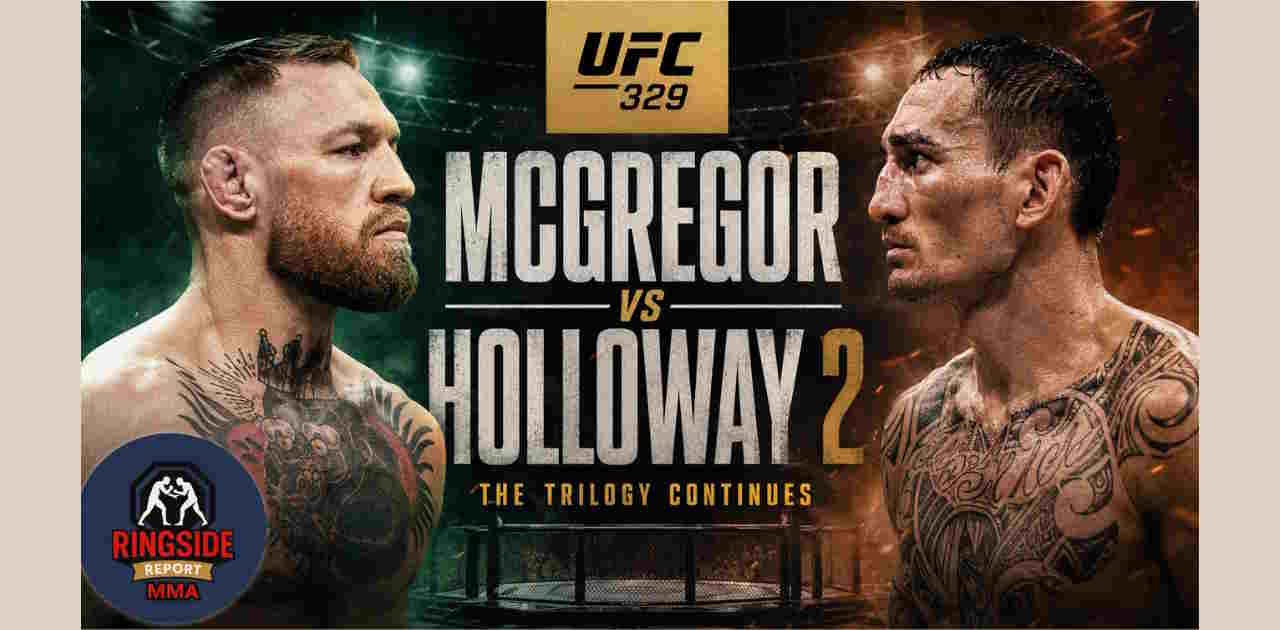 Conor McGregor and Max Holloway face off ahead of UFC 329 main event in Las Vegas
