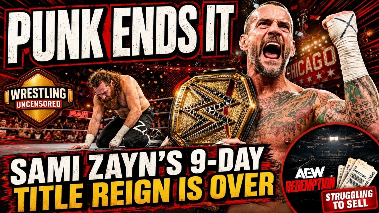 CM Punk Ends Sami Zayn's Title Reign as AEW Redemption Struggles to Sell 2