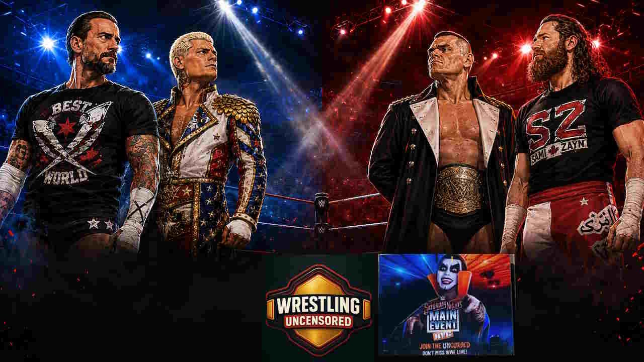 Saturday Nights Main Event Wrestlers facing off in dramatic showdown