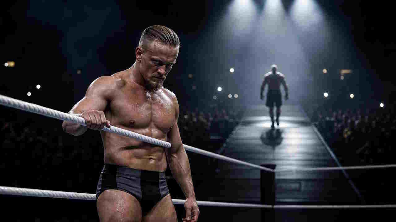 Ilya Dragunov reflects in the ring following his release from WWE